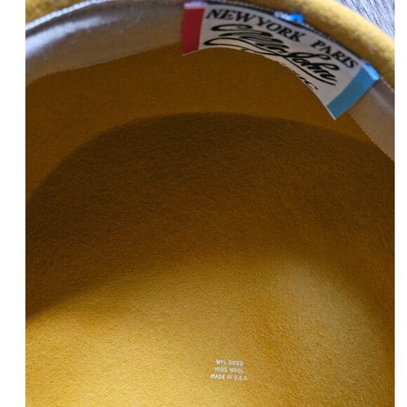 John Paris New York Women Yellow Wool Hat with feathers main image 5